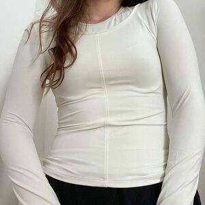 Zara Cream Long Sleeve Fitted long sleeve